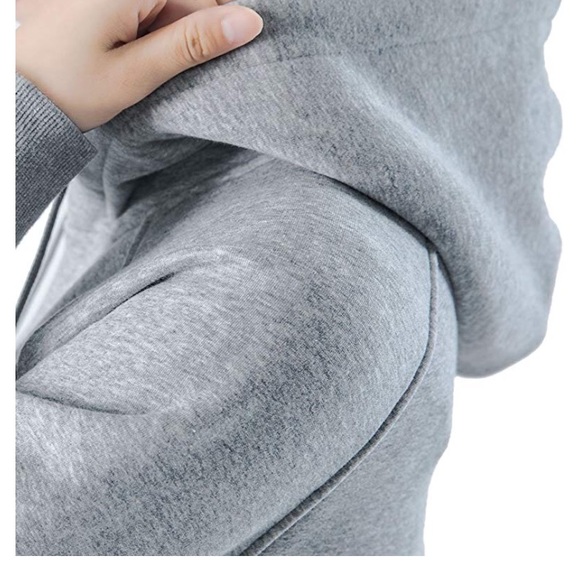 Oyeahgirl Long Style Pullover Gray Hoodie Size Large - Picture 4 of 7